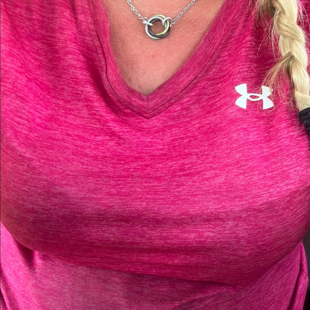 Under Armour Pink Fitted Short Sleeve T-Shirt